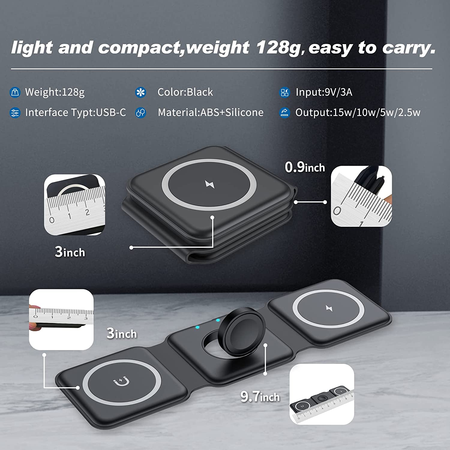 Nomodo Trio Wireless Qi-Certified Fast Charger with Mug Warmer/Drink Cooler